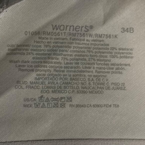 Warner Bra Size 34B Tan Polka Dot Wireless Adjustable Lightly Padded - Picture 7 of 7